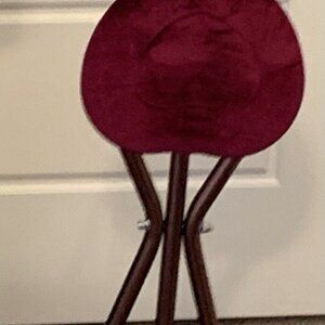 GoPlus Walking Cane Folding Seat Aluminum Alloy Crutch Chair With Light